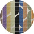 thumbnail image 2 of Addison Rugs Mayfield Premium Machine Washable Transitional Geometric Blue Round Rug, 8' x 8', 2 of 5