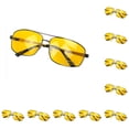 thumbnail image 1 of Guardurnaity Gafas de conducción Almohadilla nasal de silicona resistente a los arañazos Gafas de sol convenientes Gafas protectoras retro Alta Gris 10piezas, 1 of 6