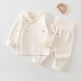 thumbnail image 2 of TOWED22 Boys Girls Pajamas 2Piece Toddler Kids Pjs Sets Cotton Toddler Clothes Sleepwears 3 6 9 12 18 24 Months 2t 3t 4t 5t 6t 7t 8t 9t(Beige,12-18 M), 2 of 7