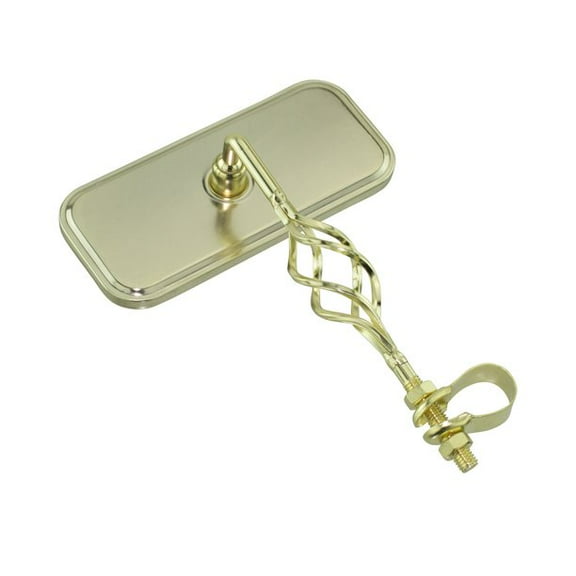 Lowrider Classic Cage Rectangle Bike Mirror Gold , No Reflectors