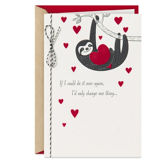 Hallmark Romantic Valentine's Day Greeting Card (Love You Longer Cute Sloths)