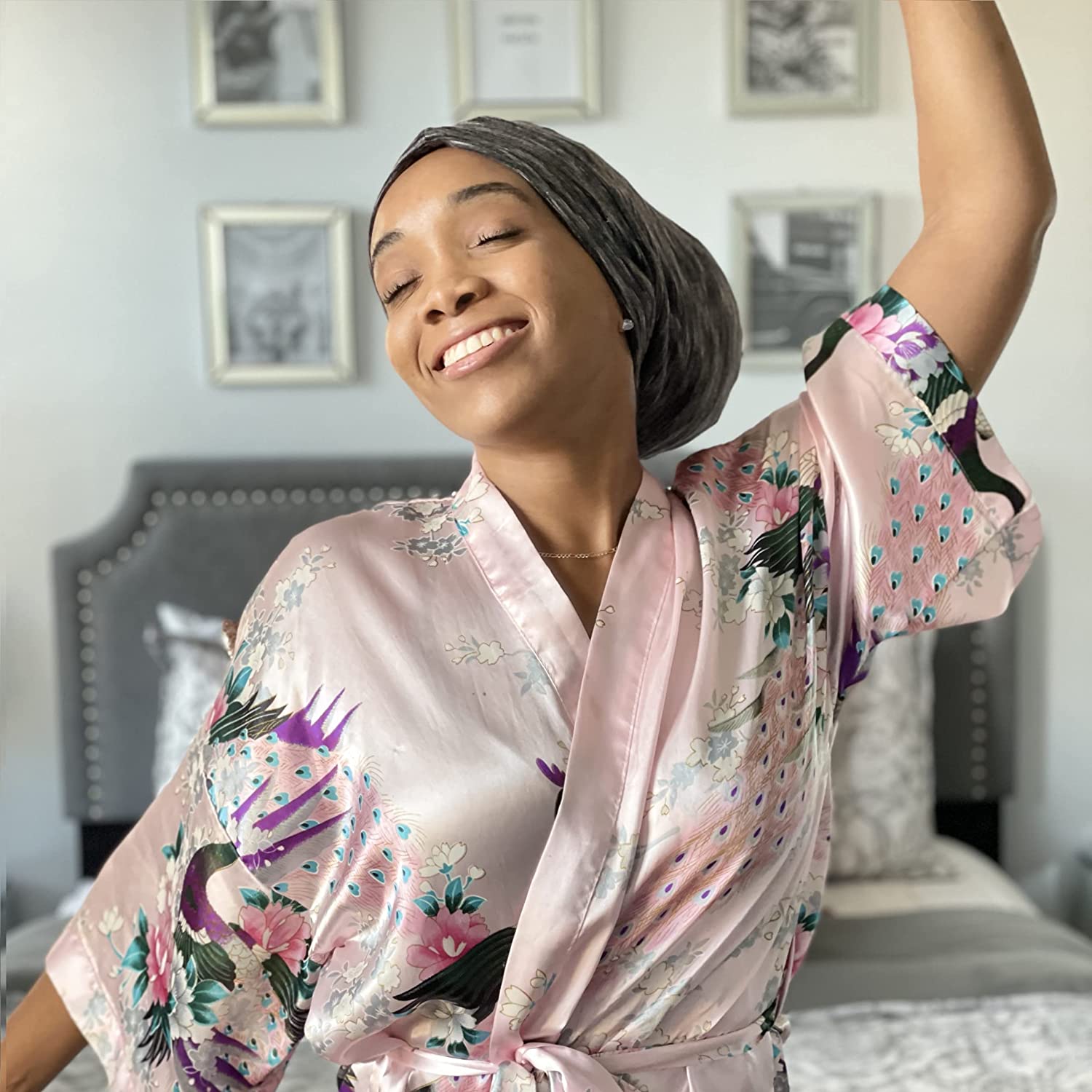 Satin Bonnet Hair Nightcap for Women 