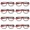 Black/Red, variant on 8PK Men Women Multifocus No Line Progressive Reading Glasses Multifocal Readers
