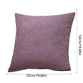 thumbnail image 3 of 20x20 Inch Solid Color Throw Pillow Covers Square Decorative Polyester Cushion Cases for Sofa Couch Bed Chair Living Room Bedroom Farmhouse Rustic Home Decor, 3 of 4
