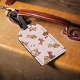 thumbnail image 3 of GZHJMY Cute Funny Dogs Luggage Tags Set of 2, PU Leather Travel ID Label with Privacy Name Card Cover for Travel Bag Suitcase Decoration, 3 of 6