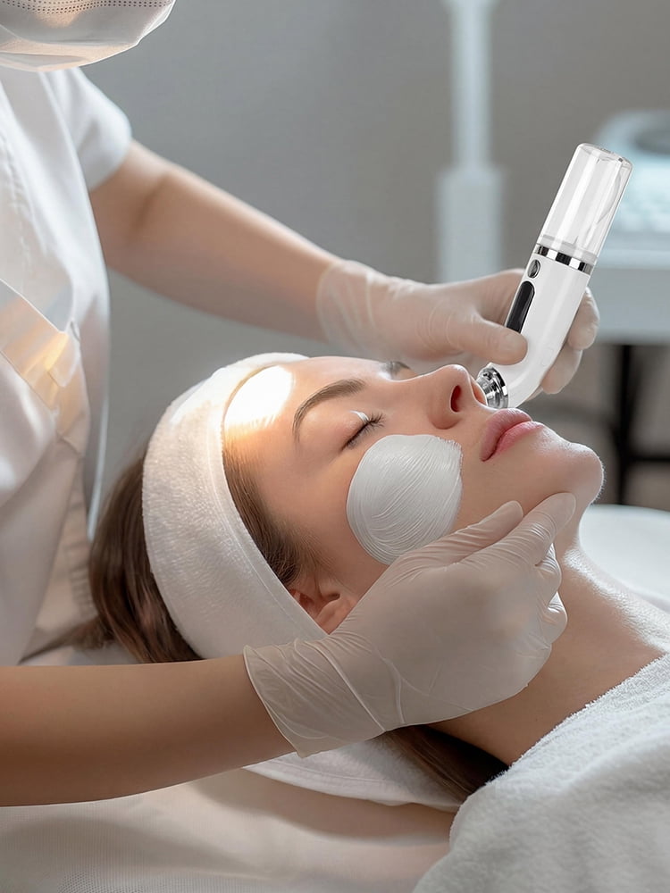 Qiyester Blackhead Extractor - Microbubble Deep Hydrating and Cleansing Beauty Device, Home Use Water Circulation Facial Cleanser Suitable for Face