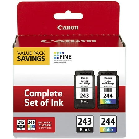 Canon PG-243/CL-244 Ink Multi Pack, TR4520, MG2520, MG2922, MX492, TS302 and TS202 Printers