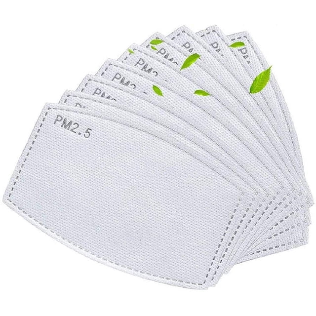 100 piezas 5 capas PM2.5 filtro de carbón activado reemplazable papel de filtro anti-dunz