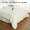 thumbnail image 6 of Junovo Soft Velvet Weighted Blanket,15lbs Twin Size Fluffy Heavy Blanket,48"x72", Cream White, 6 of 7