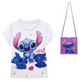 thumbnail image 1 of Children's Suit Girl's Short-sleeved Pleated Skirt Bag Four-piece Set, 1 of 4