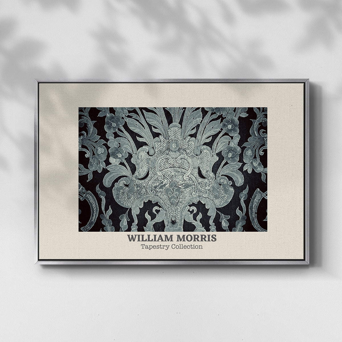 Vintage Abstract Print-XLII Framed in Silver Wood Gallery Wrapped Canvas 17 in. x 25 in.