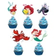 thumbnail image 7 of 32 PCS For Ariel Cartoon Party Supplies Set,Includes 12 Cupcake Toppers,and 5*3ft Birthday Backdrop,,Cake Topper 18 Balloon Party Decoration for Birthday Celebratory, 7 of 7