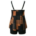 thumbnail image 5 of Swimsuits for Women 2025 Tankini Swimsuits for Summer 2Pcs Bathing Suits Print Sling Swim Tank Top With Shorts Beach Swimwear Coffee XL, 5 of 5
