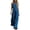 Blue, variant on Womens Jumpsuit Casual Western Style Sleeveless Front Button Closure Everyday Piece Rompers for Women Black XXL
