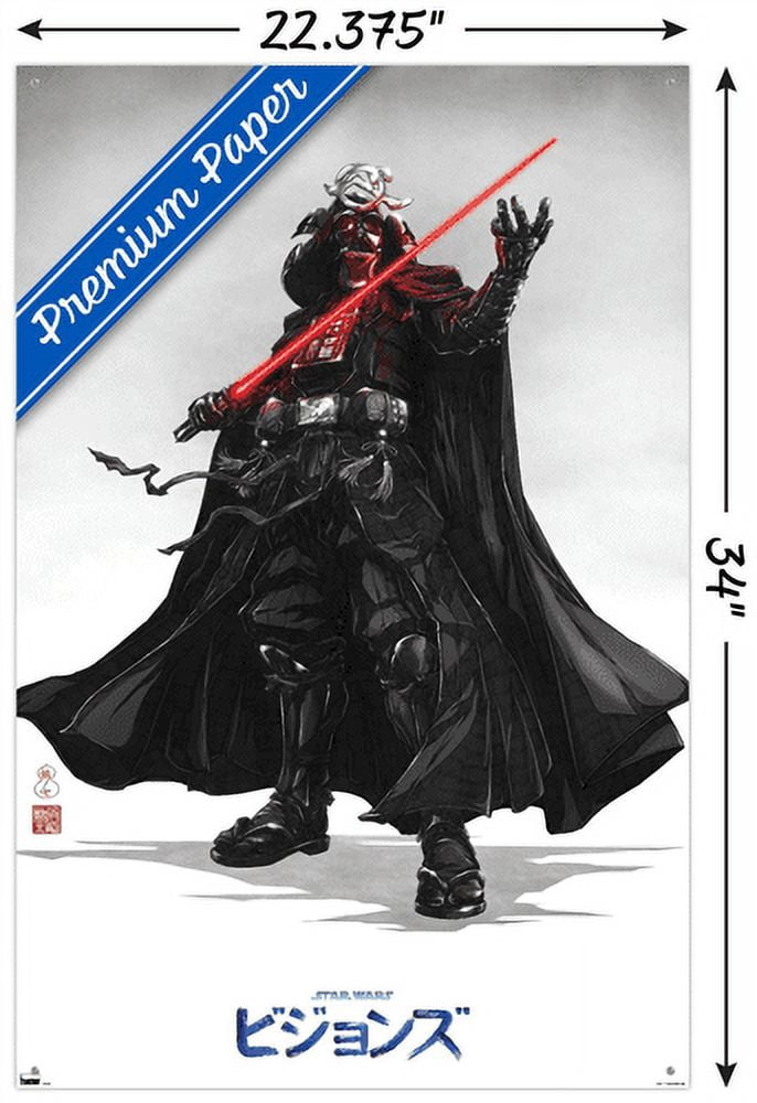 Star Wars: Visions - Vader Wall Poster with Pushpins, 22.375" x 34"