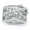 Silver, variant on Women Rhinestone Inlaid Crossover Wide Band Finger Ring Wedding Jewelry Gift Fashion