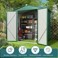 thumbnail image 4 of 6' x 4' Outdoor Storage Shed on Sale, Aiho Shed & Outdoor Storage Clearance, Metal Storage Shed for Outside, Backyard, Garden & Patio - Green, 4 of 10