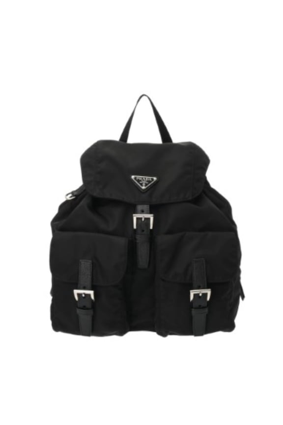Pre-Owned PRADA Prada Medium Re-Nylon Backpack Black 1BZ811 Men's Women's Nylon Daypack AB Rank...