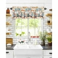 thumbnail image 6 of Valances for Windows Fall Thanksgiving Rod Pocket Cafe Window Treatments Valance Curtains for Kitchen Bathroom Laundry Basement Windows 60"x18", 6 of 6