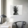 thumbnail image 4 of Orinice Modern Elegant Black And White Palm Tree Leaves and Pineapple Giclee Canvas Prints Wall Art Picture Living Room Bedroom Home Decorations Each Size  20x16in, 4 of 6