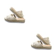 thumbnail image 1 of Sonducket Zapatos de plataforma para mujer, planos con lazo, sandalias de playa, sandalias anchas de ocio a la moda, toboganes de moda, calzado Type8 NO8, 1 of 6