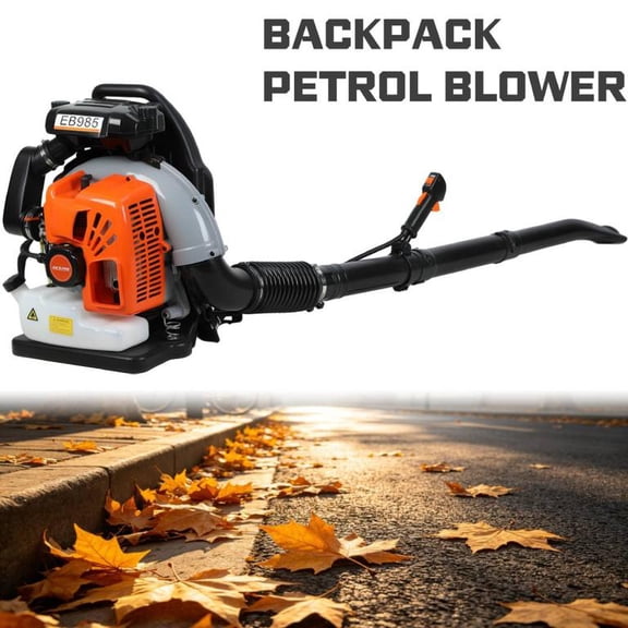 65CC 2-Stroke Gas Powered Backpack Leaf Blower Snow Blower, 700 CFM High Air Volume 200 MPH Wind Speed for Commercial Lawn Care with 1.7L Tank