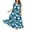 Sky Blue, variant on Women's Summer Bohemian Floral Maxi Dress, Short Sleeve Loose Fit Casual Long Dress for Beach, Vacation, Party,Army Green L