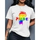 thumbnail image 1 of Victory Fist Print Black Women's Casual Fashion Top Round Neck Short Sleeve T-Shirt, 1 of 6