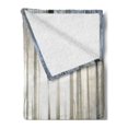 thumbnail image 2 of Woodland Soft Flannel Fleece Throw Blanket, Wintertime Forest on a December Morning Snowy Sunshine Shadows Trunk, Cozy Plush for Indoor and Outdoor Use, 60" x 80", Pale Yellow Bluegrey, by Ambesonne, 2 of 5