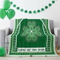thumbnail image 3 of Throw Blanket Fleece Throw Blanket 50x80in, Irish Festival Celtic Knots Lucky Shamrock Soft Lightweight Bed Blankets Stripe Fuzzy Couch Blankets for All Season, 3 of 9