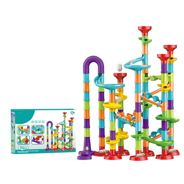 Roll Ball Track Block Toys,Roll Ball Track Building Stacking Building Block Toys Ball Track Juguetes educativos Rendimiento sólido