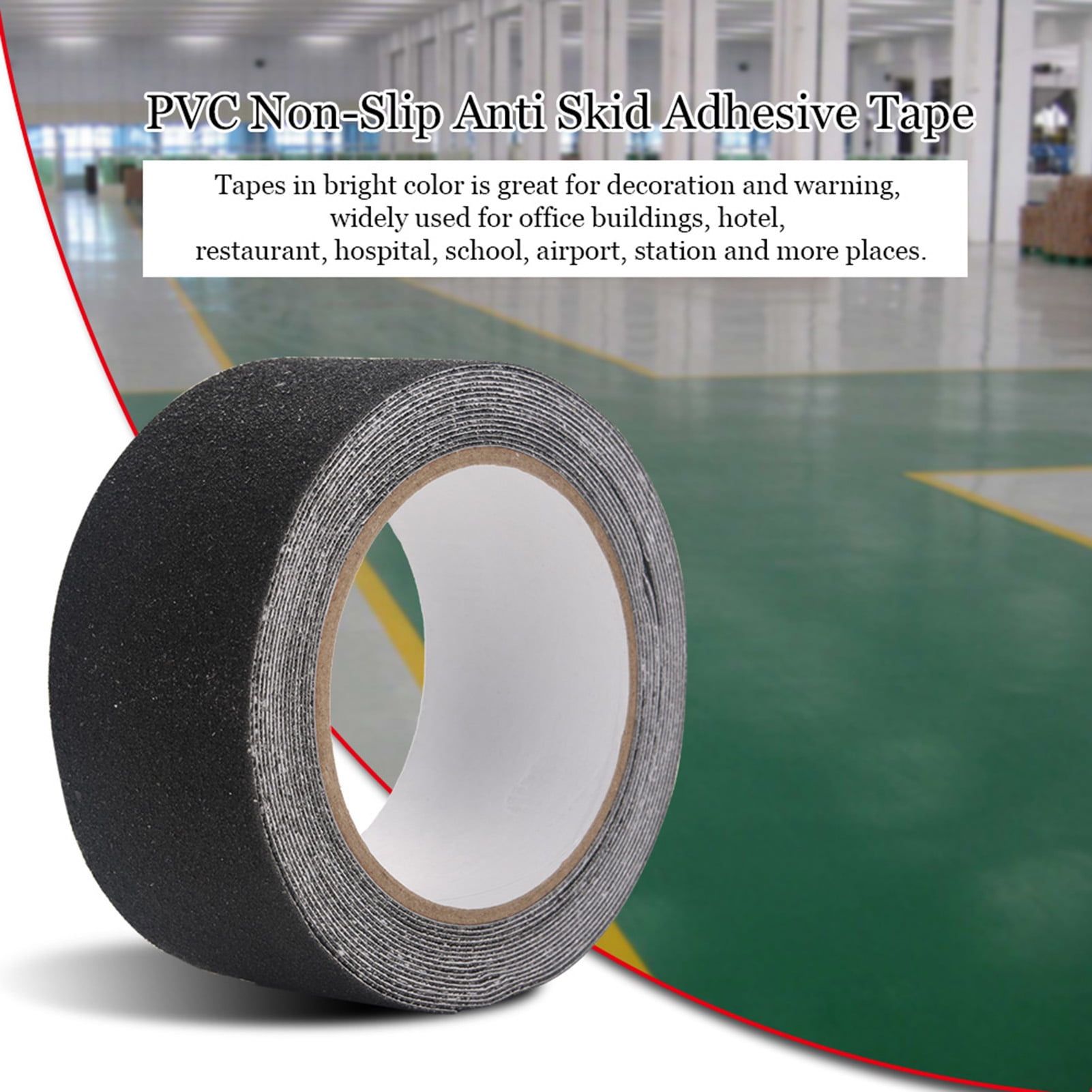 Anti Slip Tape, Easy To Stick Pvc Material Stair Step Tape, Abrasion