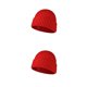 thumbnail image 1 of Minnieouse Gorro para adultos, cómodo, elegante, grueso, cálido, tejido, gorros artesanales, gorro con Color Simple para invierno, rojo Rojo 2piezas, 1 of 6