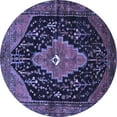 thumbnail image 1 of Ahgly Company Indoor Round Medallion Blue Traditional Area Rugs, 6' Round, 1 of 4