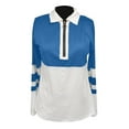 thumbnail image 5 of Hauts pour Femmes Chemises à Manches Longues Grande Taille Veste Imprimée Décontractée Fermeture Éclair Mode Automne avec Col Vêtements d'Automne pour Femmes T-Shirts Blouses, 5 of 5