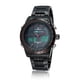 thumbnail image 1 of NAVIFORCE Reloj de pulsera deportivo de cuarzo resistente al agua con correa de acero para hombre (caja negra roja), 1 of 2