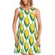 thumbnail image 1 of Balery Corn Cob Vestidos de verano para mujer con estampado: vestido holgado sin mangas, vestido playero informal y cómodo para días calurosos., 1 of 7
