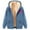 Sky Blue, variant on CFLVAEK Sherpa Fleece Lined Jackets for Women Plus Size Full Zip Hooded Jacket with Pockets Cute Heart Print Coat Thermal Winter Fleece Sweatshirts Gray XXL