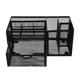 thumbnail image 1 of Paper Clip Organizer Mesh Desk Storage for Stationery Holder Black Metal Rectangular with Compartments 1Pack, 1 of 4
