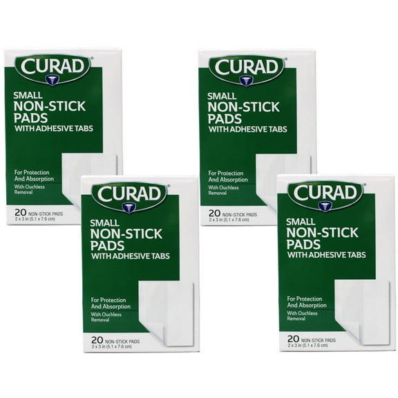 Curad Small Non-Stick Pads 2 x 3 in 20 ea (Pack of 4)