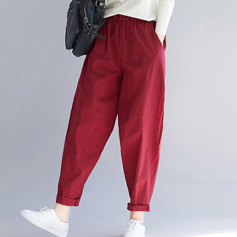 black linen plus size pants