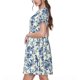 thumbnail image 2 of Easygdp Vintage Floral Birds para Vestido Transpirable de Mujer, Vestido Suelto de Manga Corta con Pliegues y Bolsillos para el Verano, 2 of 6