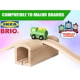 thumbnail image 3 of Wooden Train Track Over & Under Tunnel Bridge - Easy-Connect Overpass Railway - Compatible with Thomas, BRIO, Melissa & Doug, KidKraft | Best Accessories and Scenery Toys for Boys/ Girls, 3 of 8