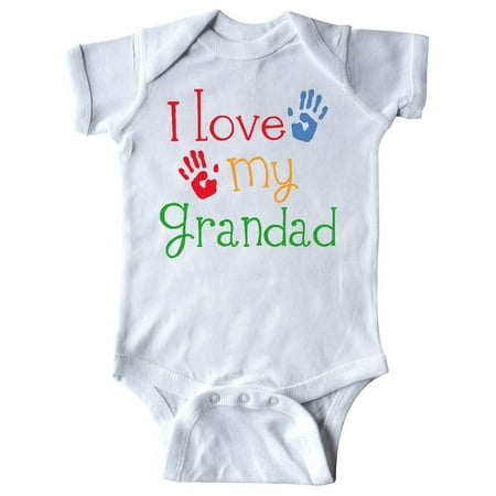 

Inktastic Grandad Grandkids Handprints Gift Baby Boy or Baby Girl Bodysuit