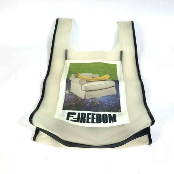 Pre-Owned FENDI 7VA442 Banana Fruit FREEDOM Logo Eco Bag Handbag Vinyl Women's Clear (Good)