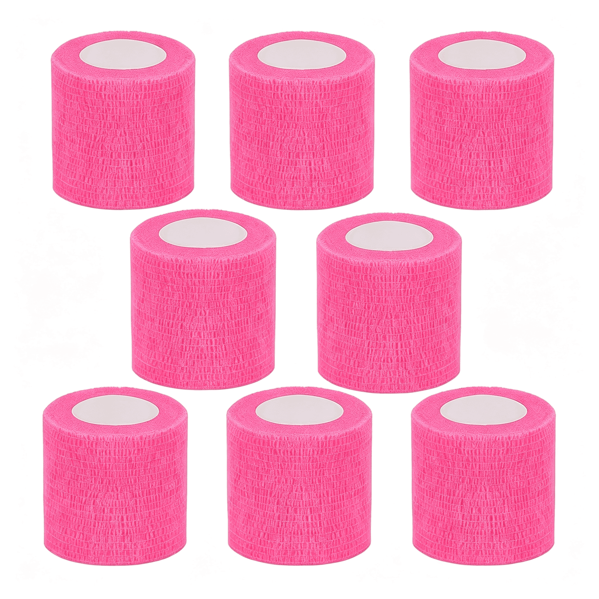 ICERUN Self Adhesive Bandage Wrap,2In Pink Breathable Elastic Cohesive Bandages,Vet Wrap Sports Tape Bulk for First Aid Supplies,Wrist Sprains Protection