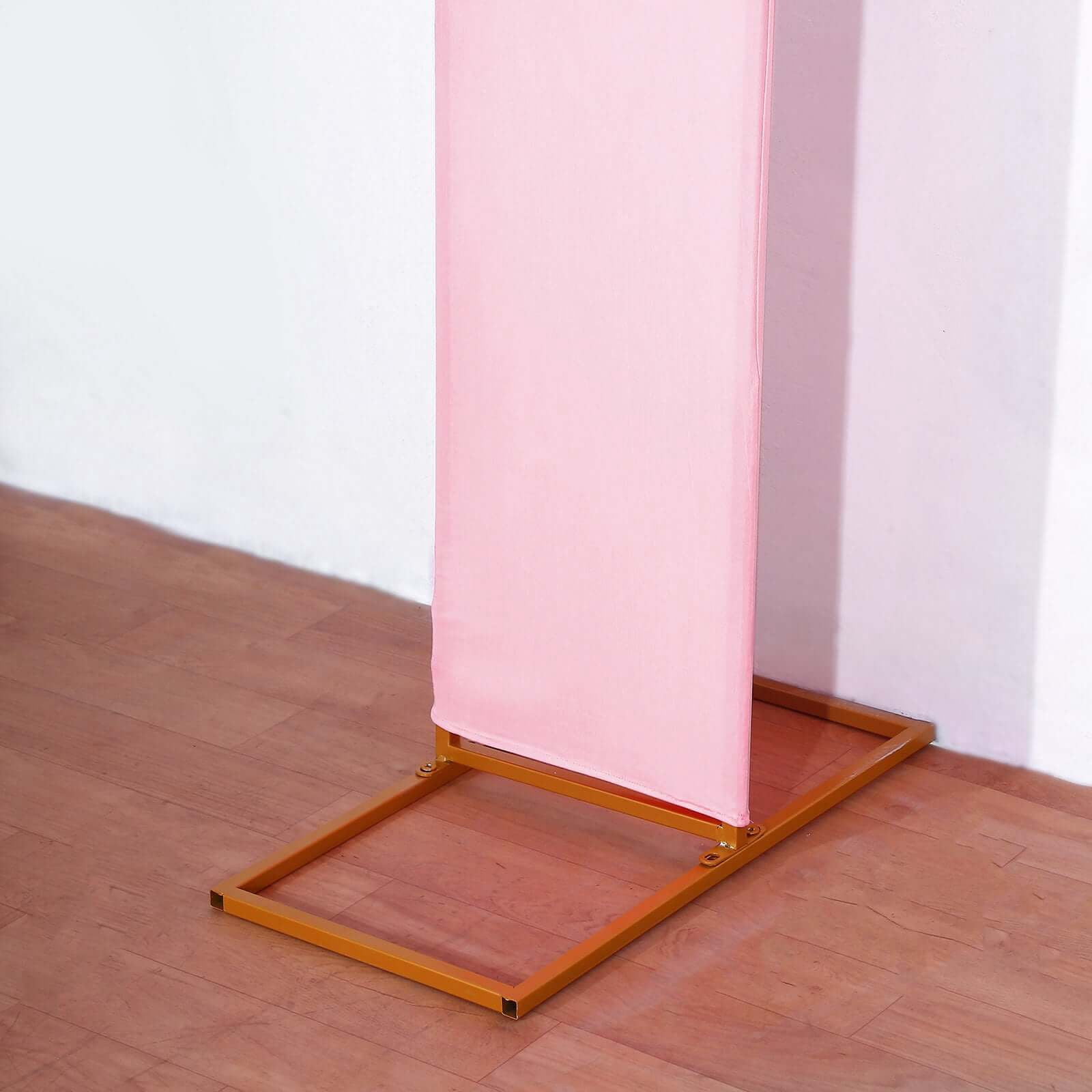 Efavormart 7ft Pink Spandex Fitted Open Arch Backdrop Cover