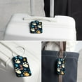 thumbnail image 6 of Square PU Leather Luggage Tags, 2 Pack, with Privacy Cover and Stainless Steel Ring - Suitable for Travel, Backpack, Handbag - Bag Tags, Handbag Tags Dog Paw Prints, 6 of 7