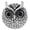 Gray, variant on Snap Jewelry 18MM Black Faceted Owl Ginger Charm for Interchangeable Accessories