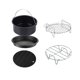 thumbnail image 4 of Juego De Accesorios Para Freidora De Aire Durable Y Práctico Kit De Rejilla Para Freidora De Aire Serendint HA015194-00, 4 of 5